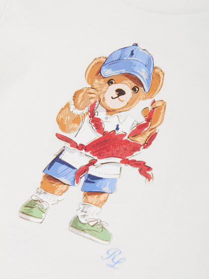 Baby Boys Bear T-Shirt in White