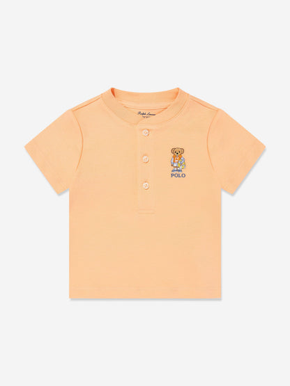 Baby Boys Bear Short Set in Orange