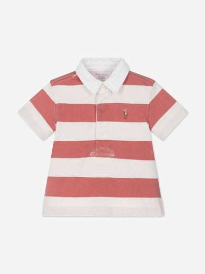 Ralph Lauren Baby Boys Rugby Top and Shorts Set in Multicolour