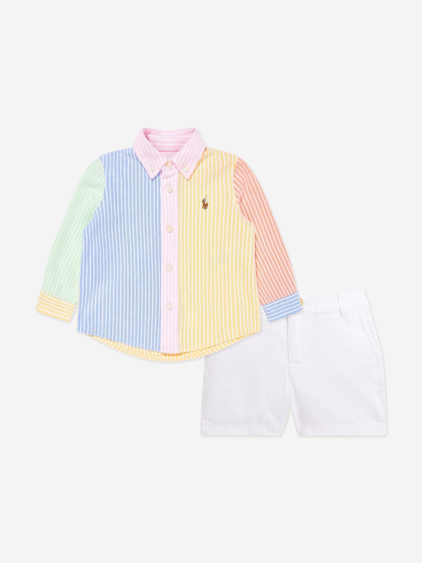 Baby Boys Shirt and Shorts Set in Multicolour