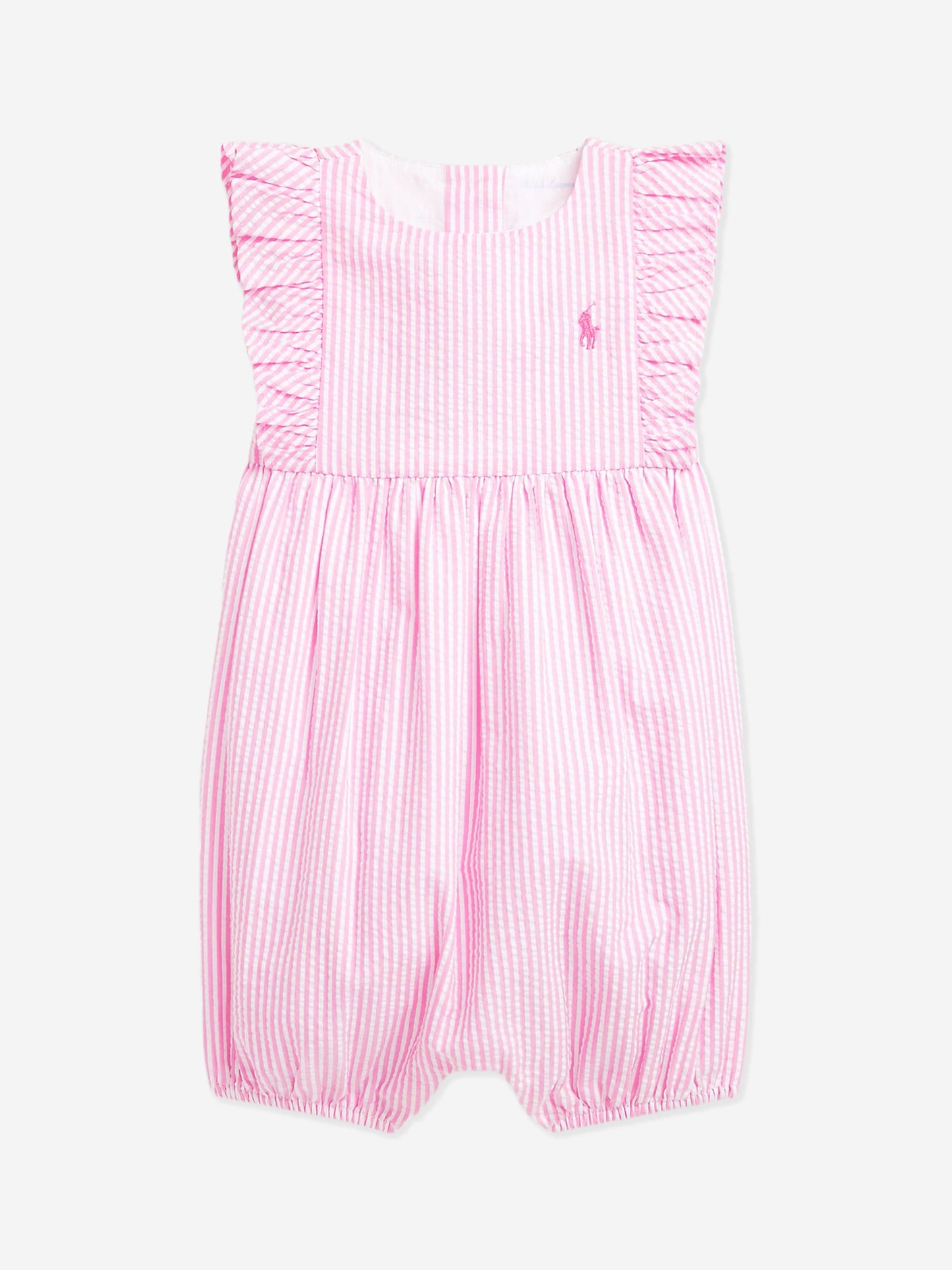 Baby Girls Striped Romper in Pink