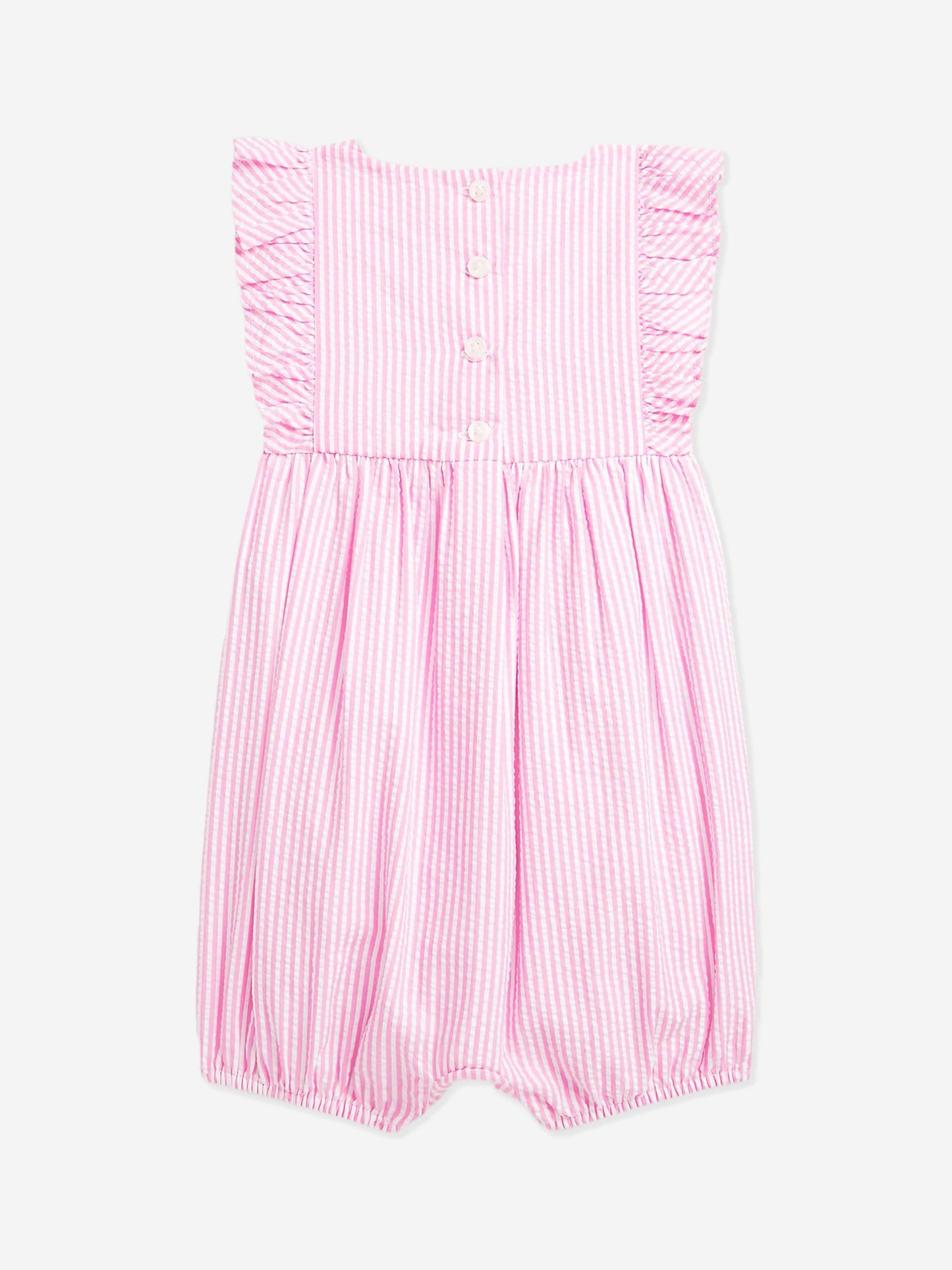 Baby Girls Striped Romper in Pink