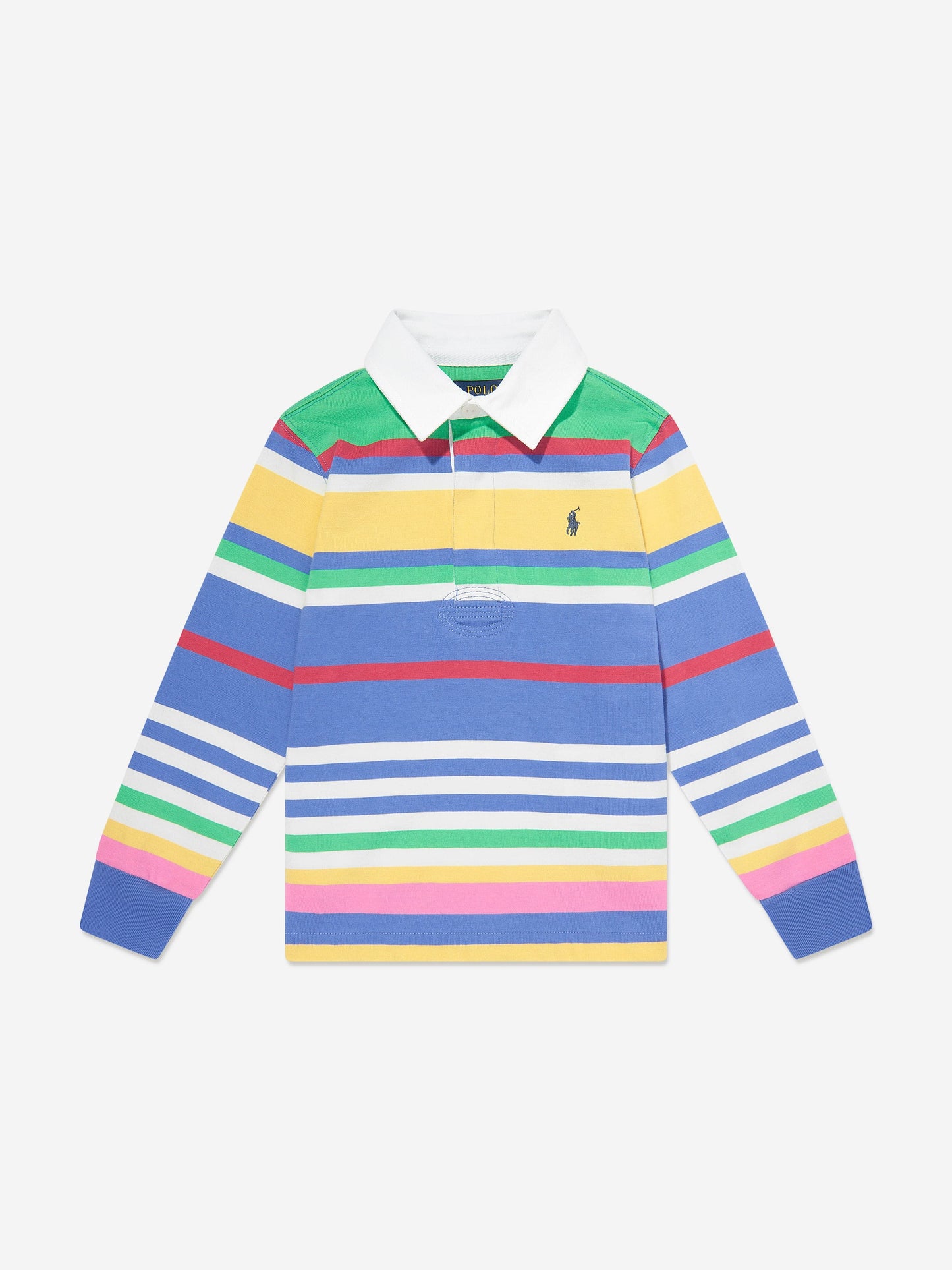 Boys Striped Rugby Top in Multicolour