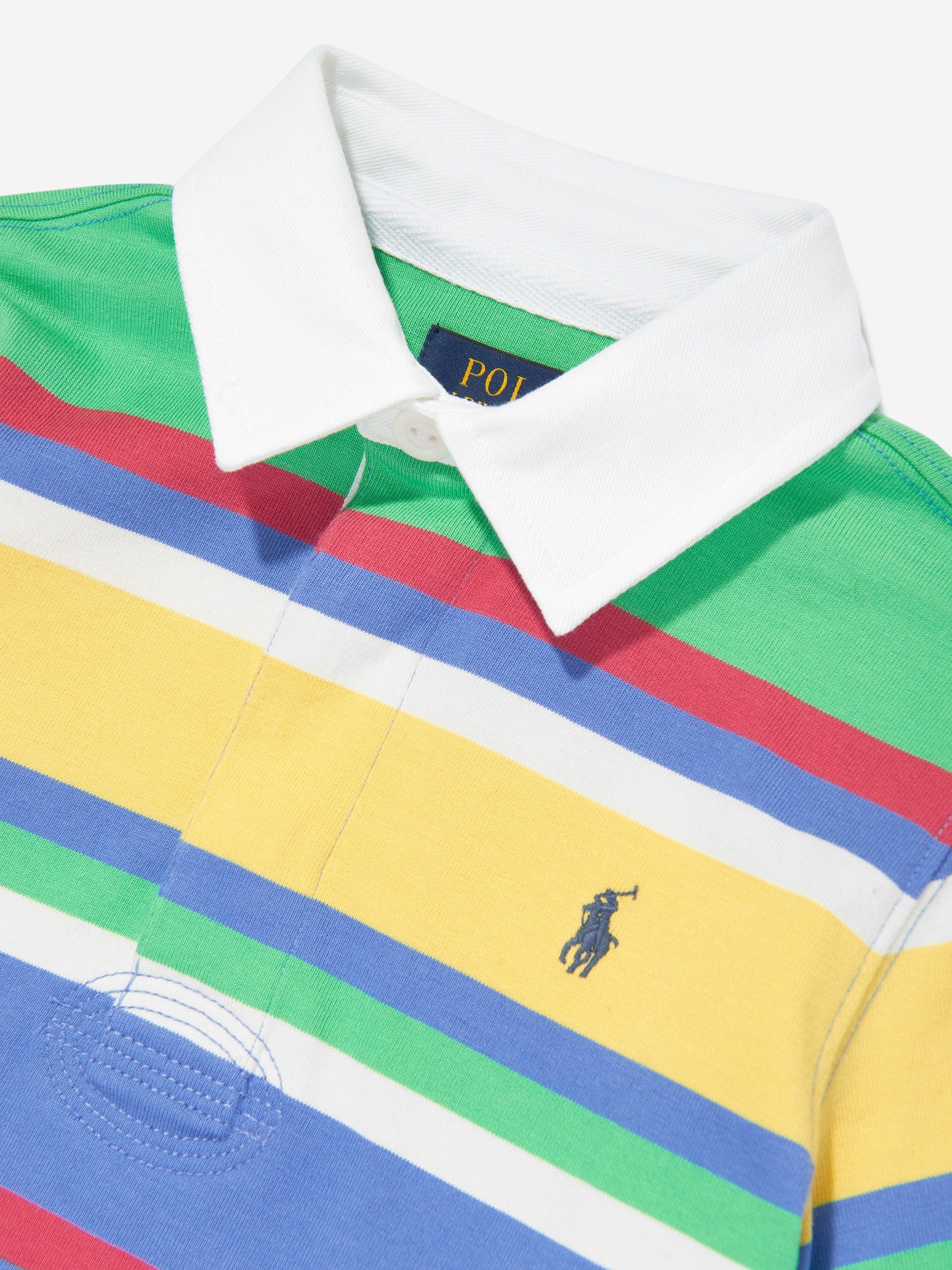 Boys Striped Rugby Top in Multicolour
