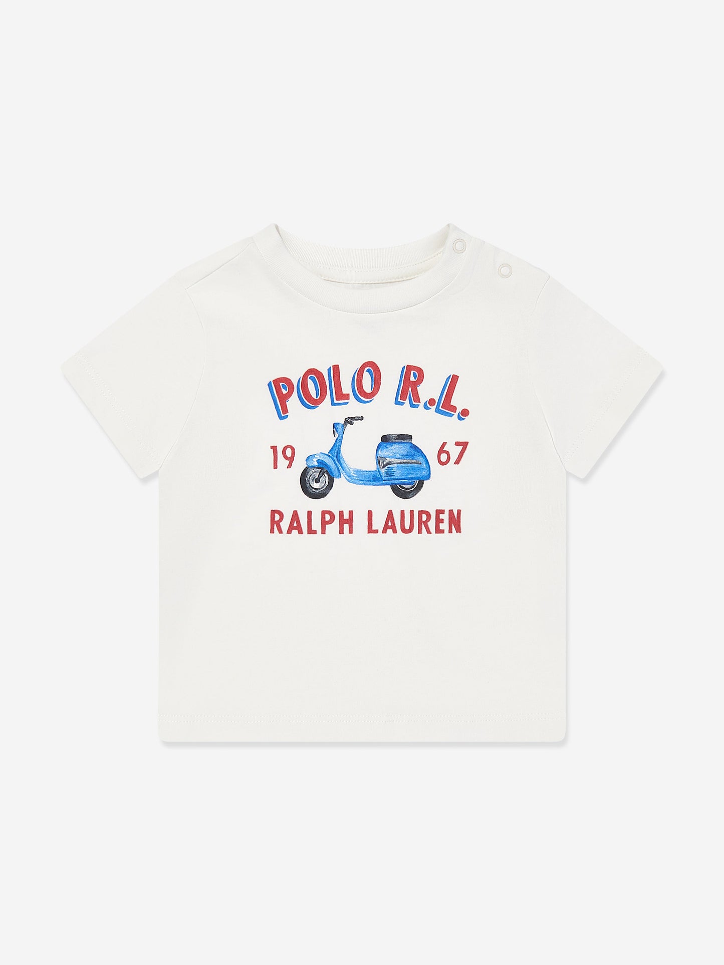 Baby Boys Moped T-Shirt in White