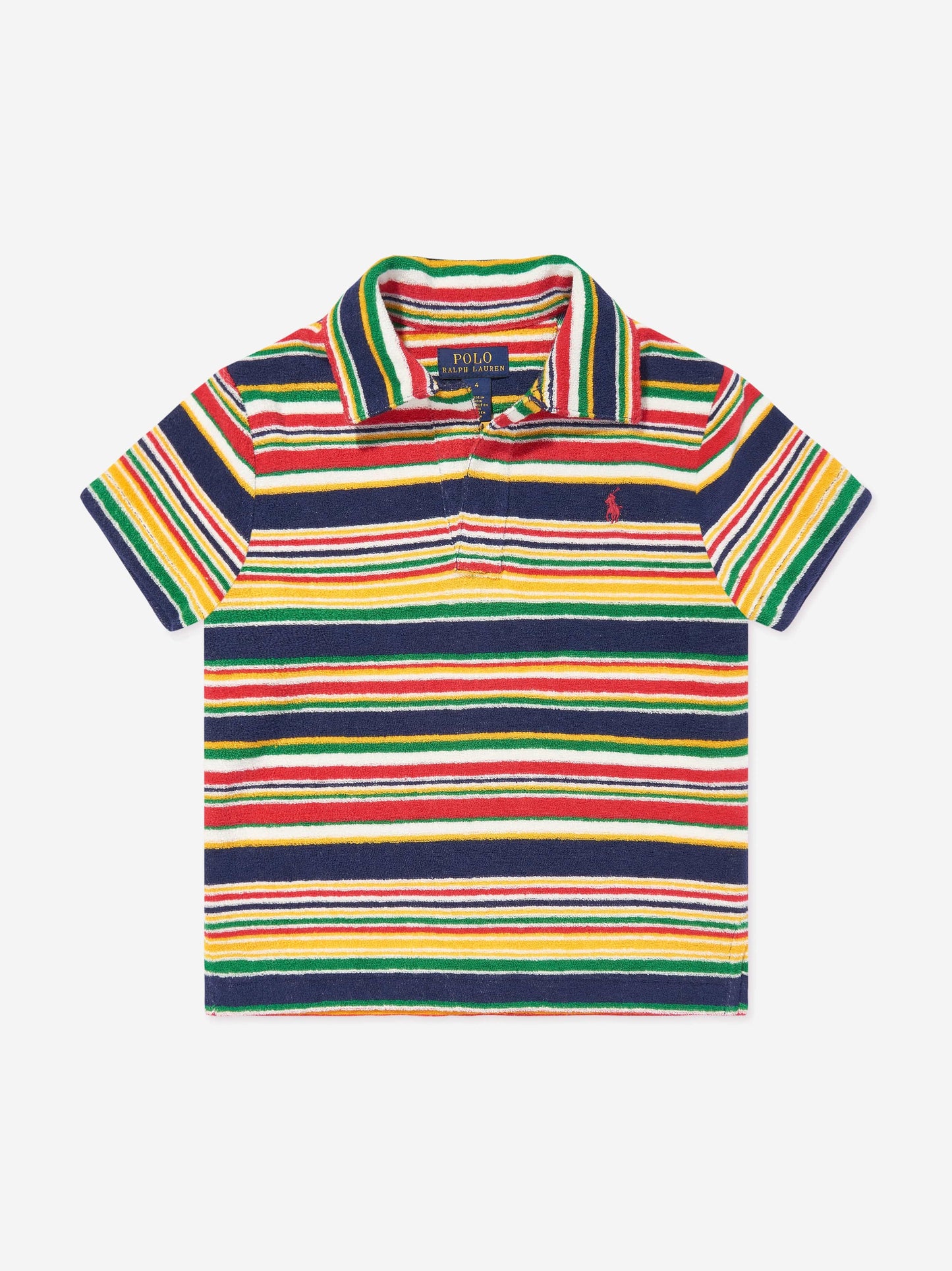 Boys Striped Polo Shirt in Yellow