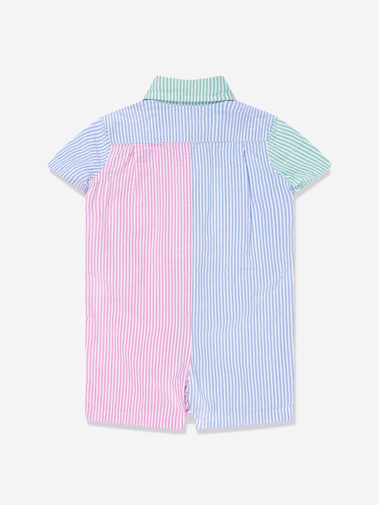 Baby Boys Striped Romper in Blue
