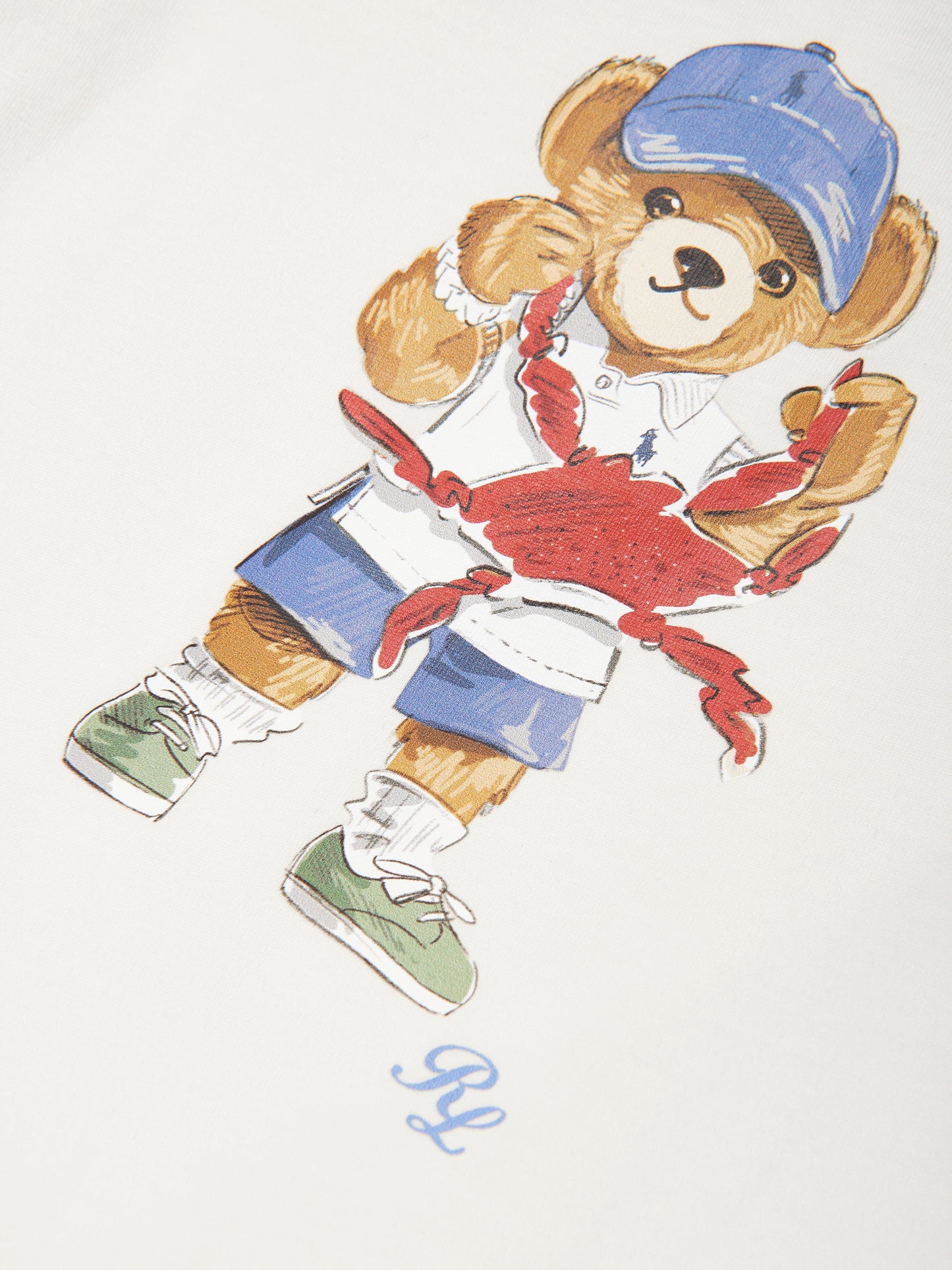 Baby Boys Bear Romper in White