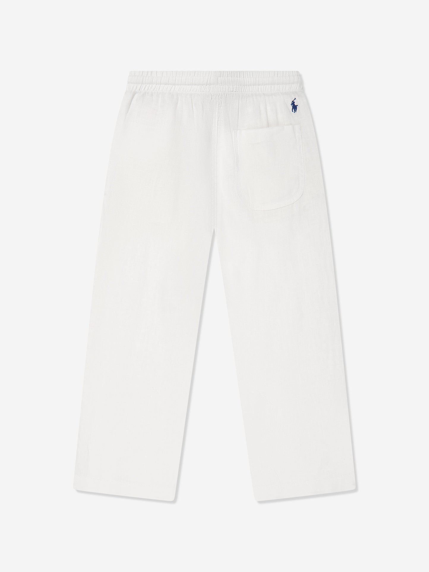 Boys Linen Trousers in White