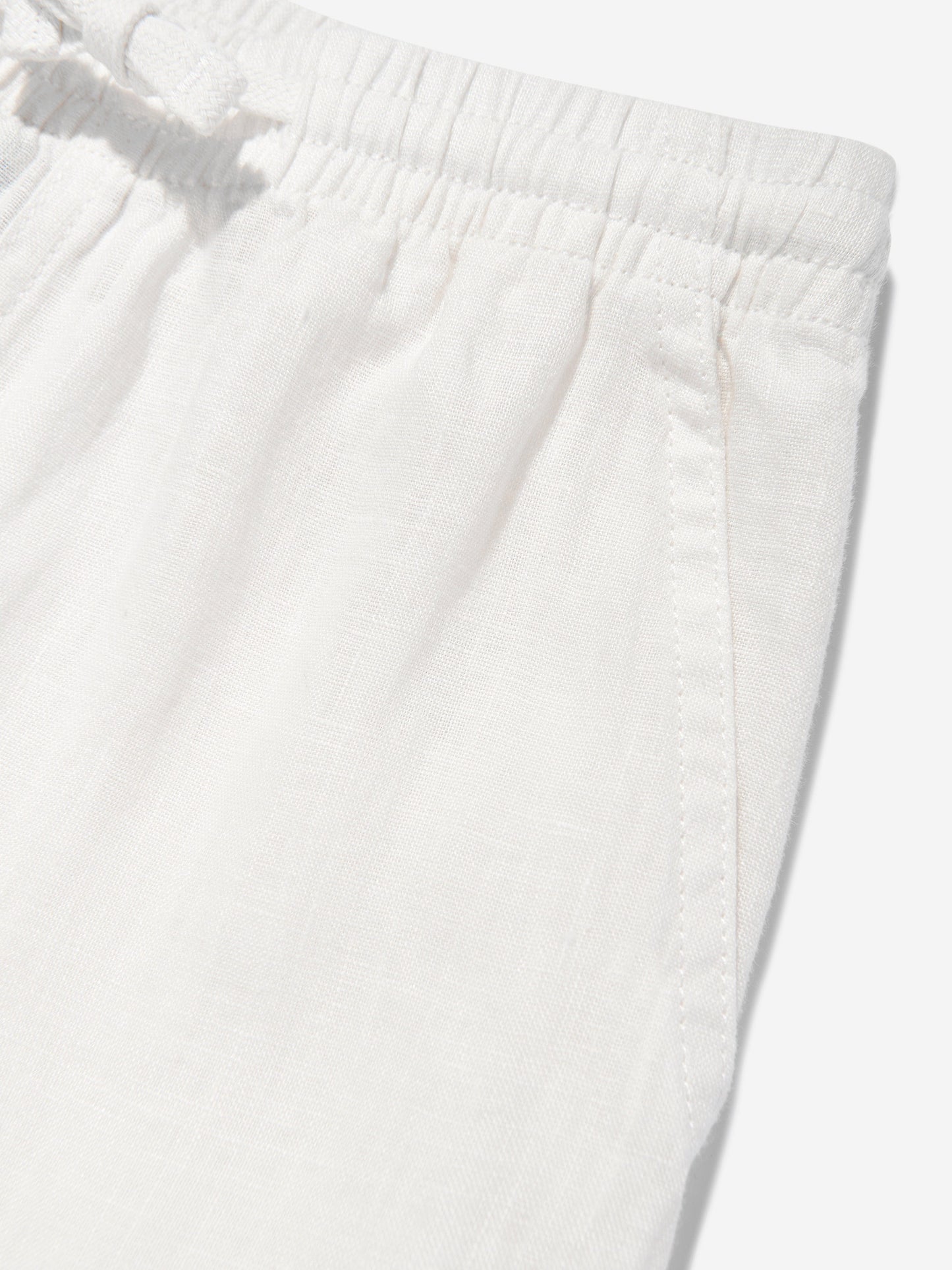 Boys Linen Trousers in White