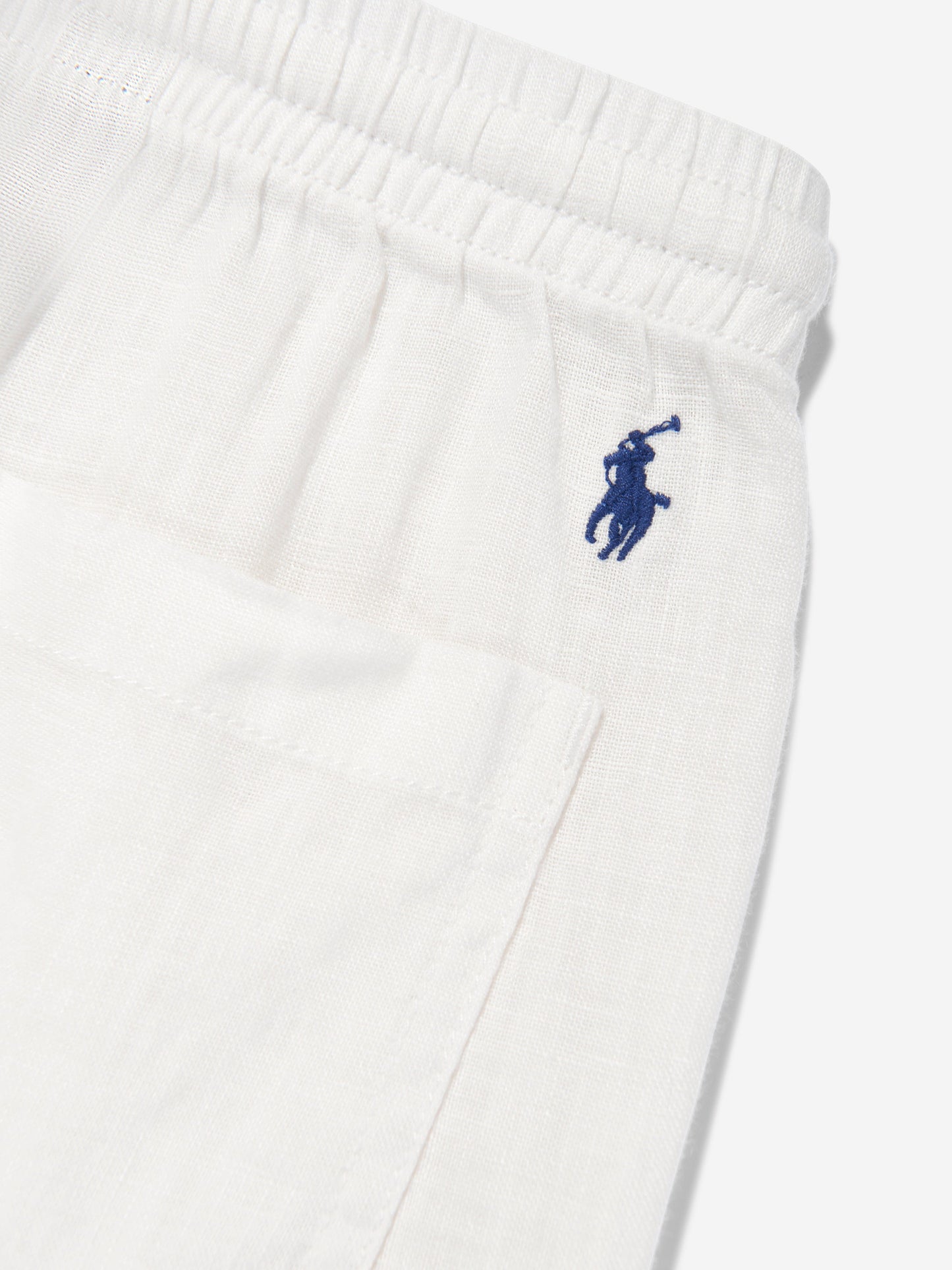 Boys Linen Trousers in White