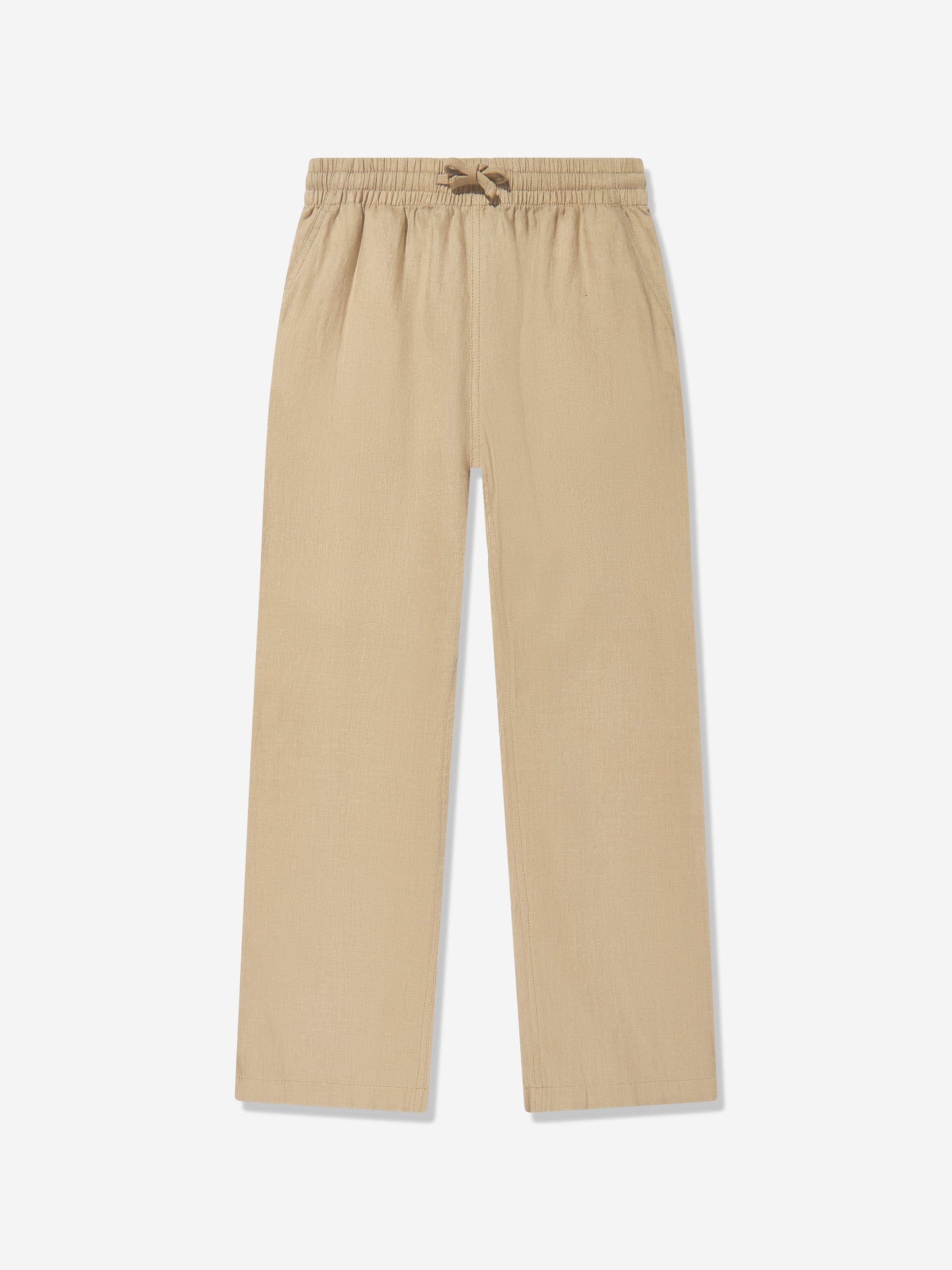 Boys Linen Trousers in Brown