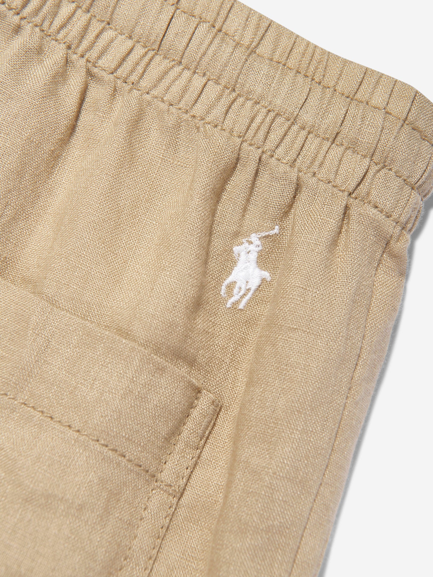 Boys Linen Trousers in Brown