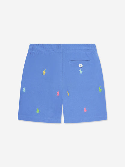 Boys Prepster Logo Shorts in Blue