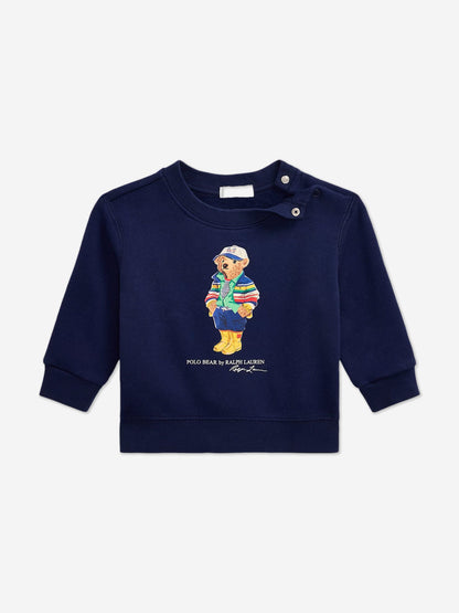 Baby Boys Cotton Sweatshirt in Navy