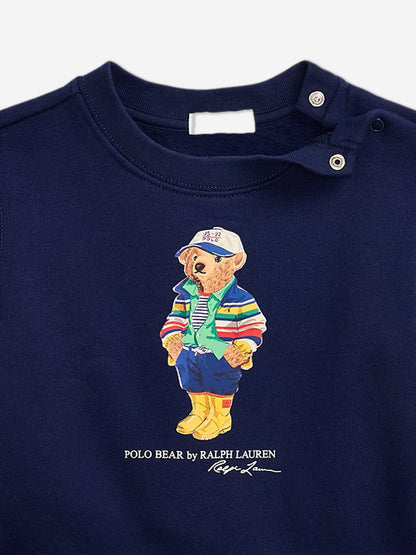 Baby Boys Cotton Sweatshirt in Navy