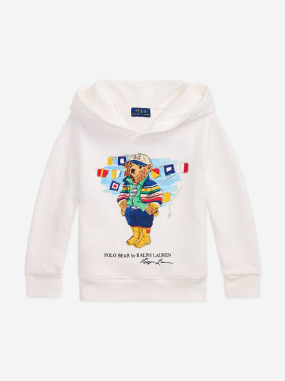 Boys Fleece Hoodie in White