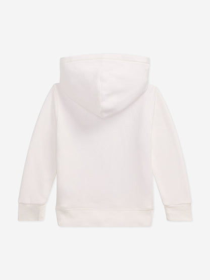 Boys Fleece Hoodie in White