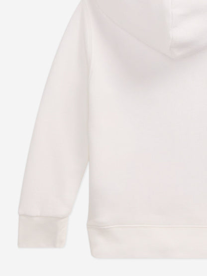 Boys Fleece Hoodie in White