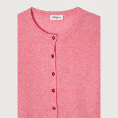 女士粉色羊毛开衫