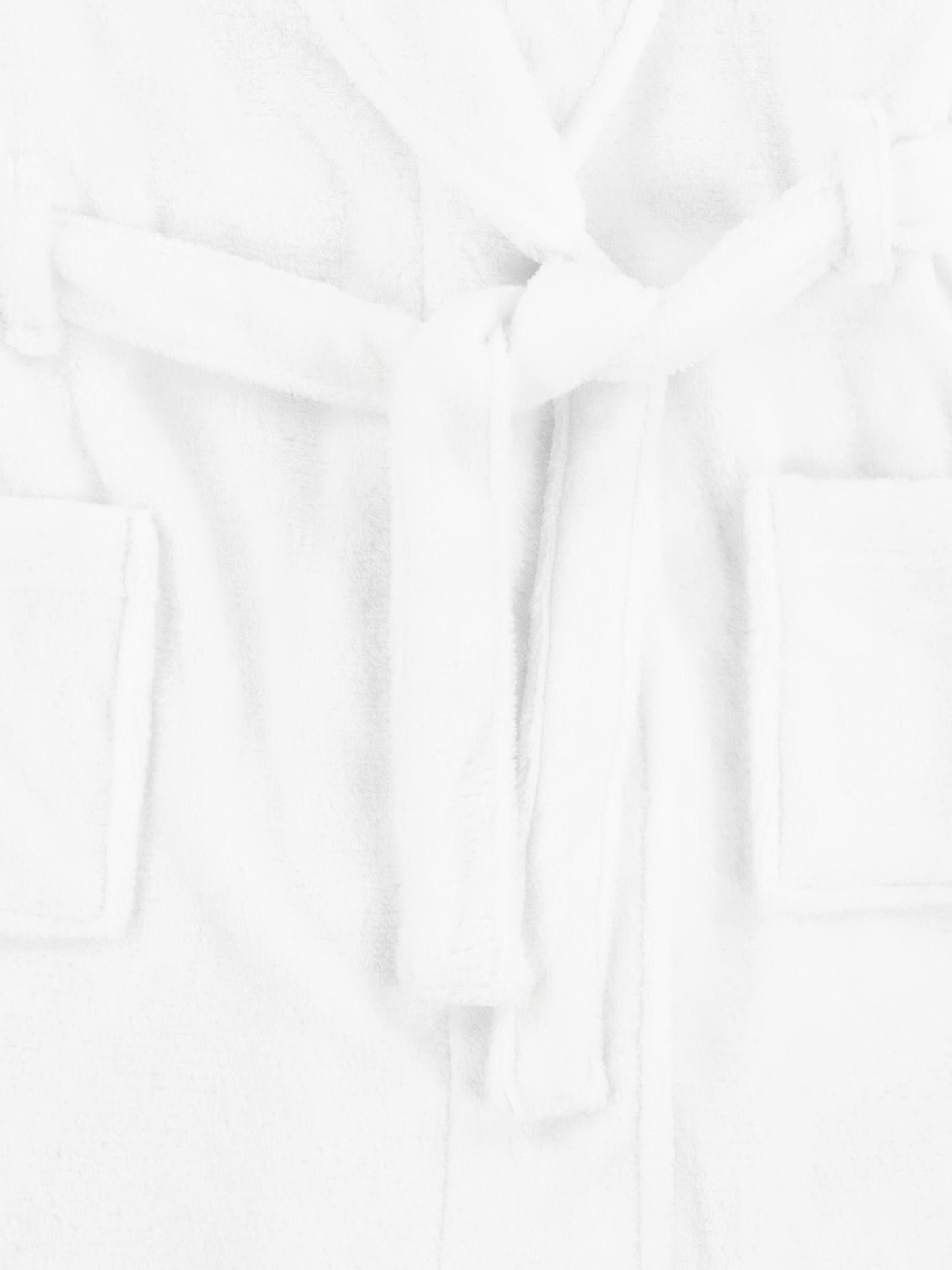 Boys Bear Patch Bathrobe in White