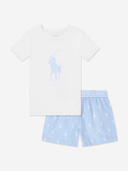 Girls Short Pyjama Set in Blue