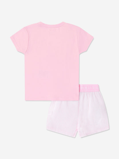 Ralph Lauren Girls Short Pyjama Set in Pink