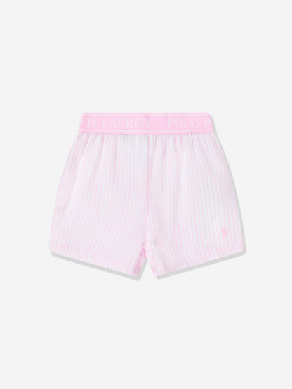 Ralph Lauren Girls Short Pyjama Set in Pink