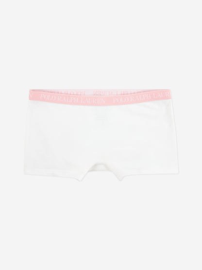 Ralph Lauren Girls 2 Pack Short Knickers Set in Ivory