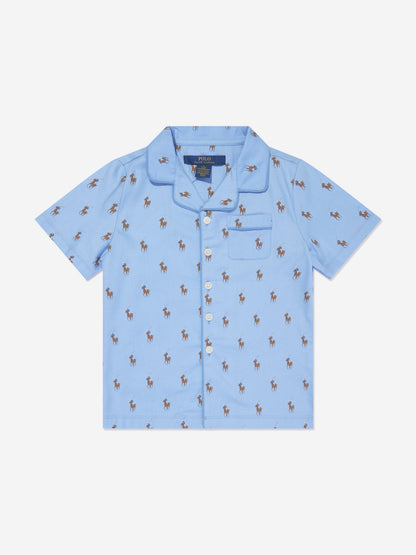 Ralph Lauren Boys Pyjamas Short Set in Blue