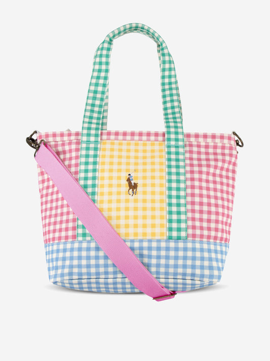 Girls Polo Player Printed Tote Bag in Multicolour (30cm)