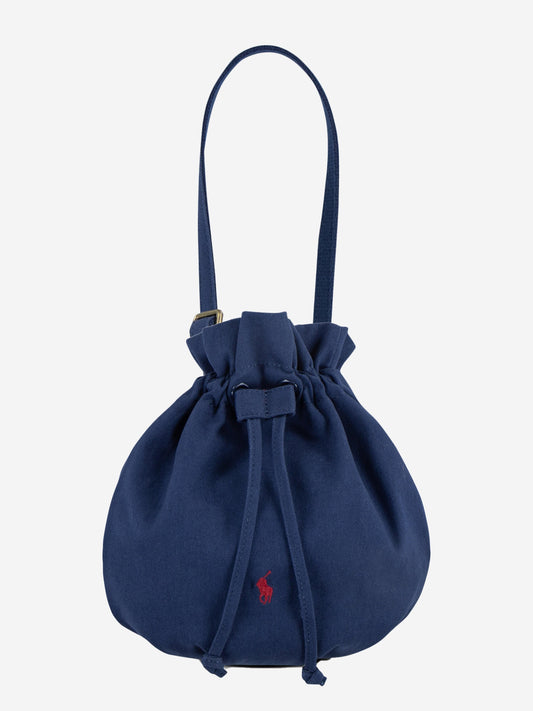 Girls Logo Bucket Bag in Navy (24cm)