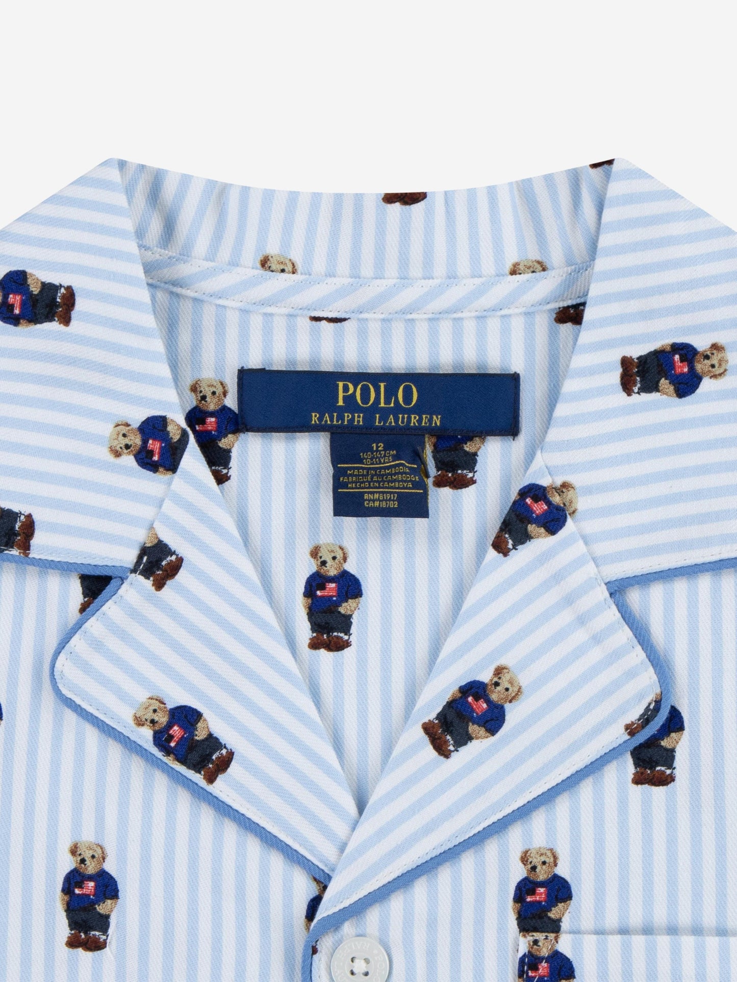 Boys Bear Short Pyjamas Set in Blue