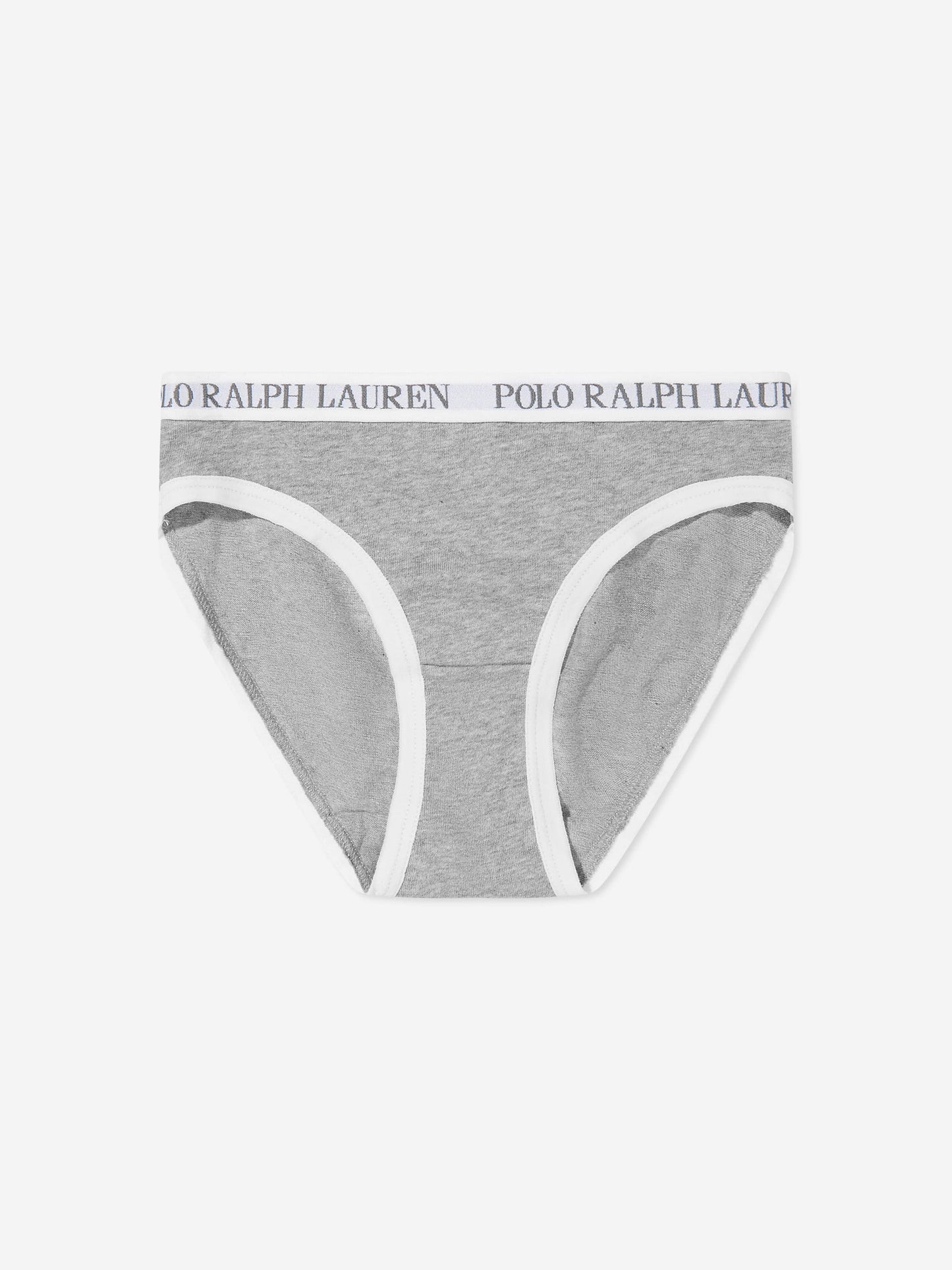Girls Solid 3 Pack Bikini Knickers Set in Grey