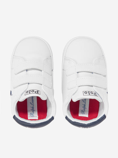 Ralph Lauren Baby Boys Heritage Court II Trainers in White