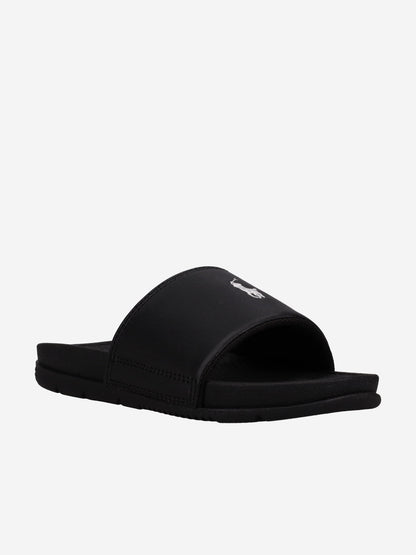 Boys Fairview Logo Sliders in Black