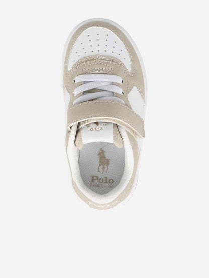 Boys Masters Court PS Trainers in Beige