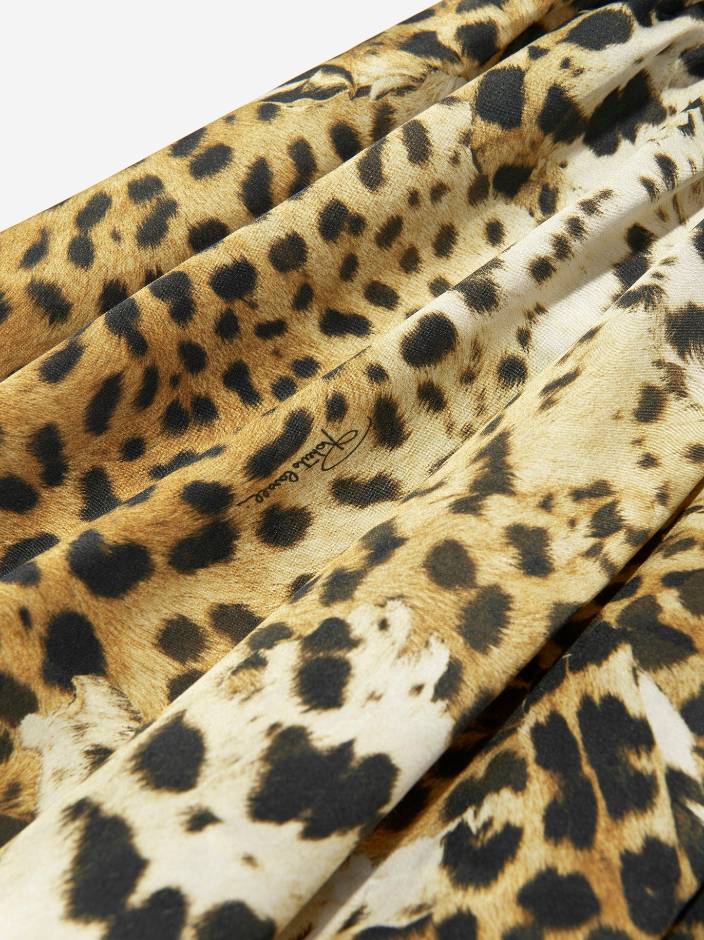 Roberto Cavalli 女童白色丝绸和针织 Jaguar 服饰