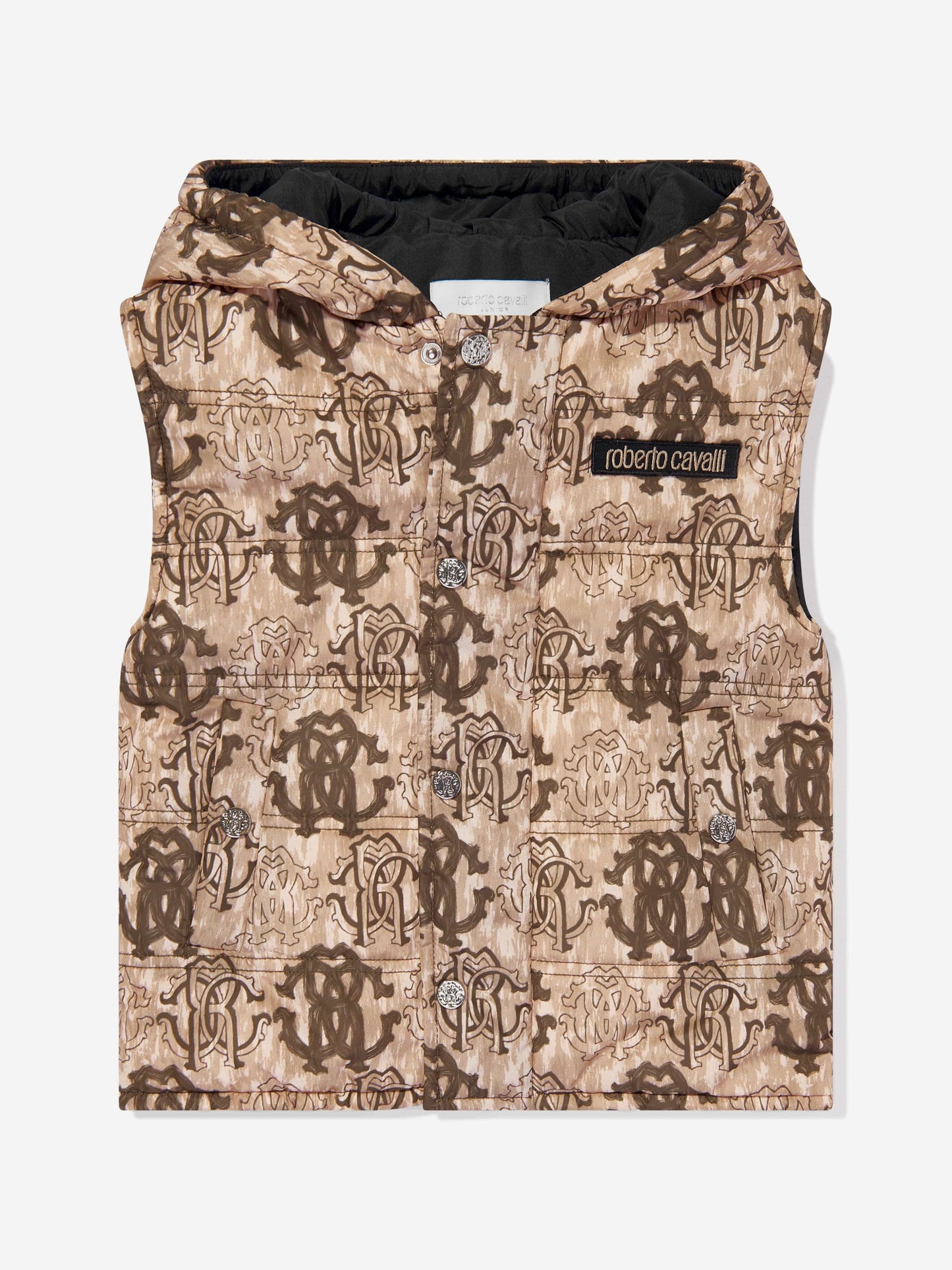 Roberto Cavalli 男童棕色 Monogram 马甲