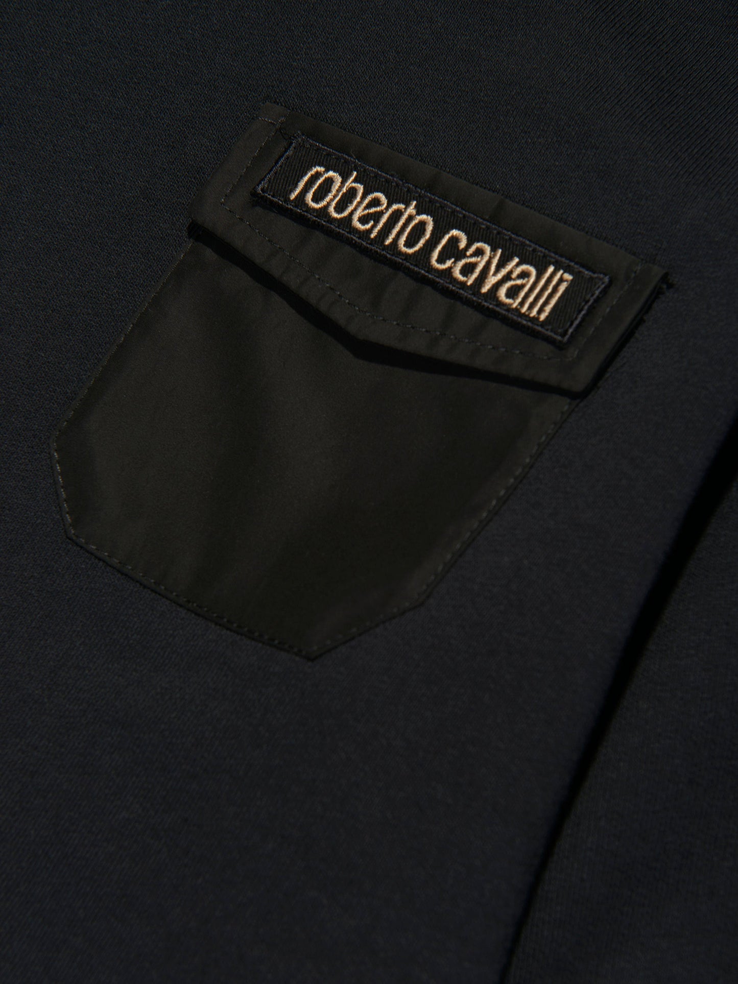Roberto Cavalli 男童黑色徽标运动衫