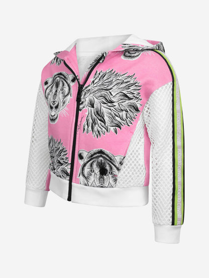Roberto Cavalli 女童豹纹拉链上衣