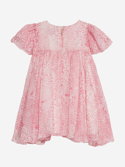 Baby Girls Silk Dress in Pink