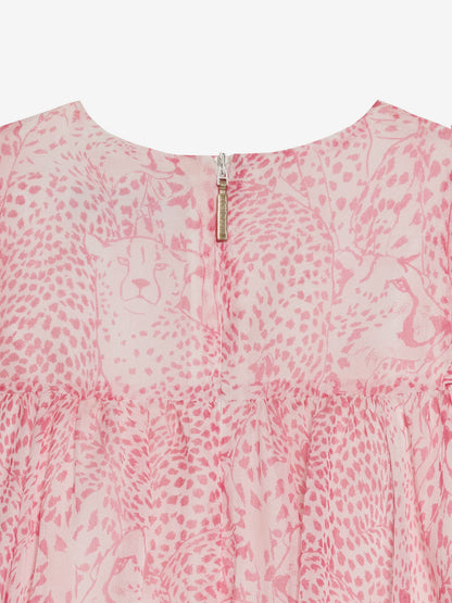Baby Girls Silk Dress in Pink