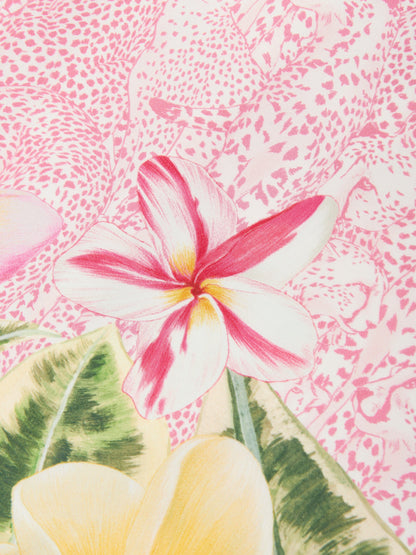 Girls Silk Floral Dress in Pink