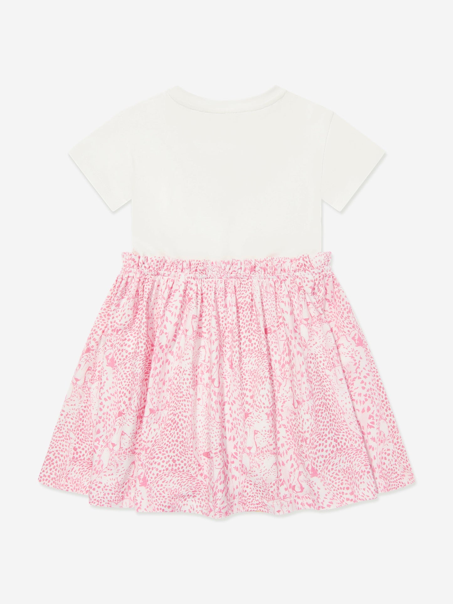 Girls Floral Logo Dress in Pink