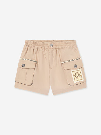 Baby Boys Cargo Shorts in Beige