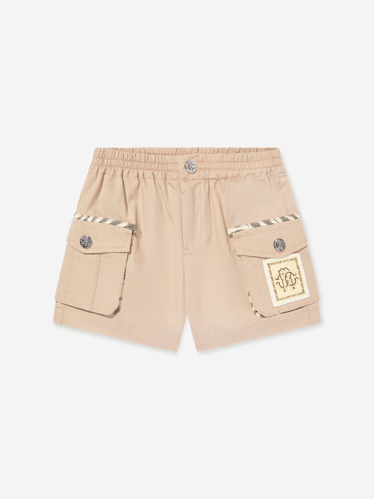 Baby Boys Cargo Shorts in Beige