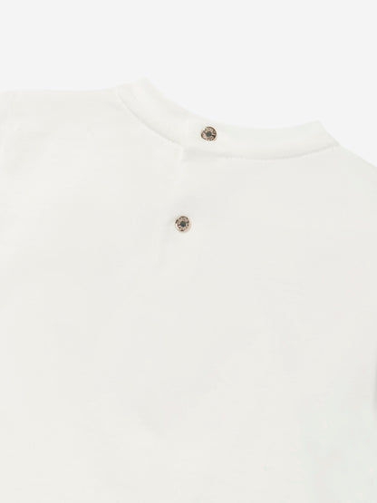Baby Girls Floral Logo T-Shirt in White