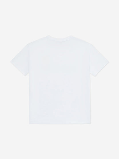 Boys Logo Print T-Shirt in White