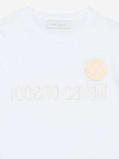 Boys Logo Print T-Shirt in White